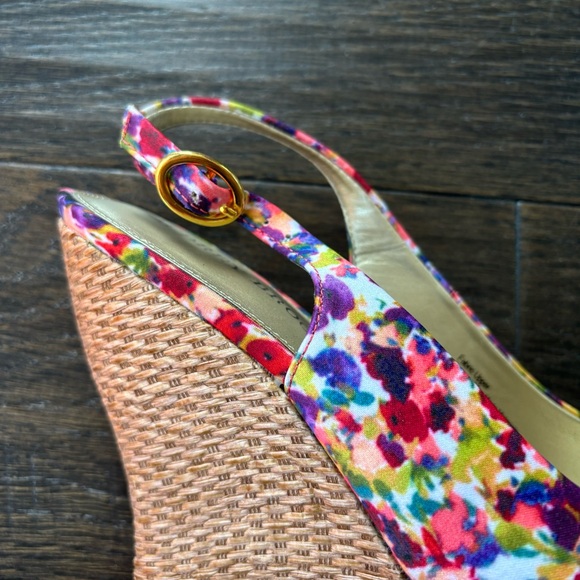 Audrey Brooke Size 7.5 Multicoloured Open Toed 5 Inch Wedges - Picture 4 of 13